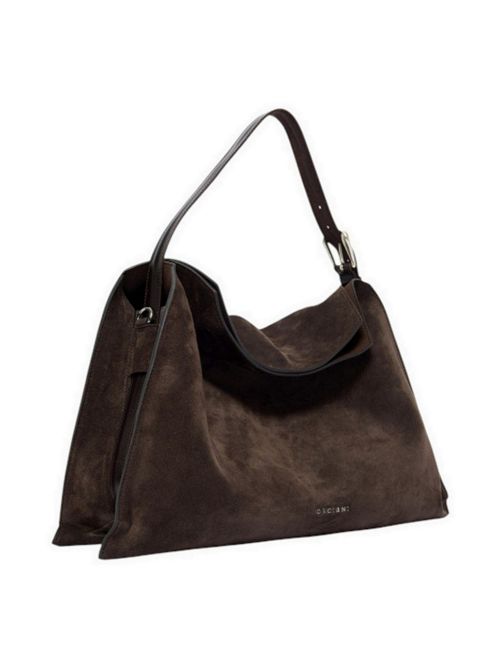 Borsa donna Trinity Peach Large in suede e cuoio marrone Orciani | B02232-PEACHTESTA DI MORO